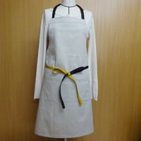 色違い 前結び エプロン 無地 ベージュ LLサイズ 155 160 165 170