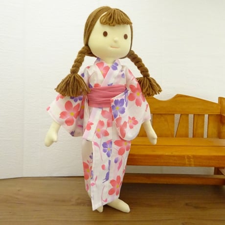 人形用 浴衣 浴衣と帯 花と蝶