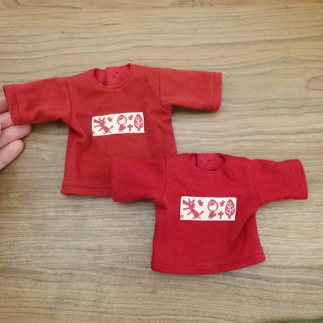 人形用 半袖Ｔシャツ 赤 赤ずきんちゃん