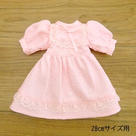 人形用 パフスリーブ ドレス ピンク