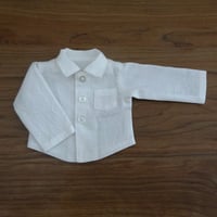 人形用 長袖 シャツ 白 綿