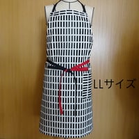 子供用 色違い 前結び エプロン 格子柄 紺 黒 LLサイズ 155 160 165 170