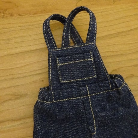サロペットパンツ デニム ハーフ丈