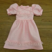 人形用 パフスリーブ ドレス ピンク