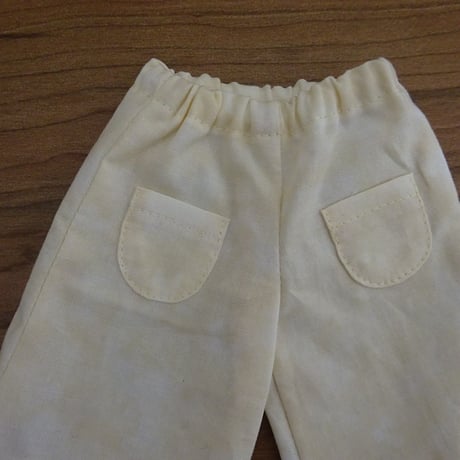 人形用 フレアパンツ クリーム