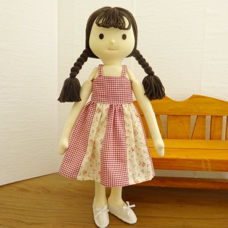 キャミソール ワンピース アンサンブル ギンガムチェック 小花模様