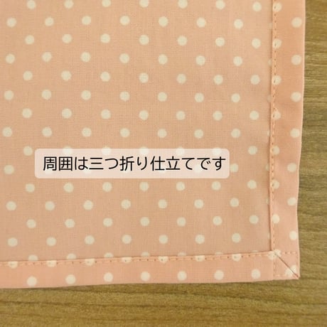 ランチクロス 給食 ナフキン 35×35 水玉模様 ピンク 水色
