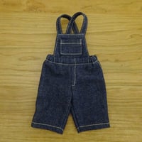 サロペットパンツ デニム ハーフ丈