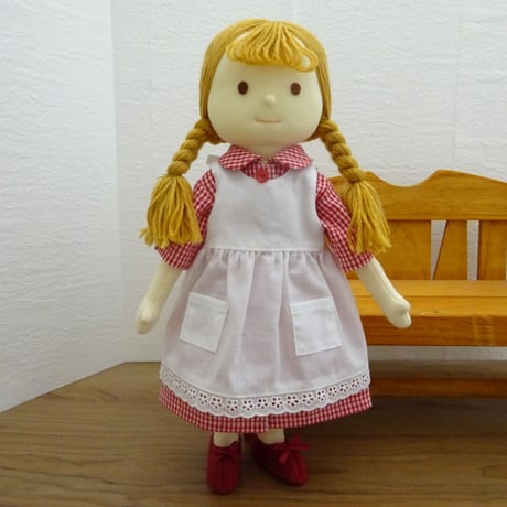 ギンガムチェック ワンピース 女の子 着せ替えセット LB7-1 28cmサイズ