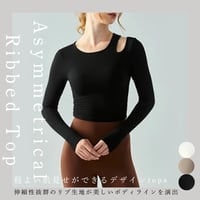 アシンメトリーリブtops