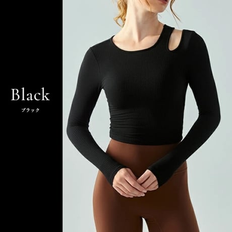 アシンメトリーリブtops