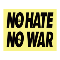 NO HATE NO WAR ステッカー