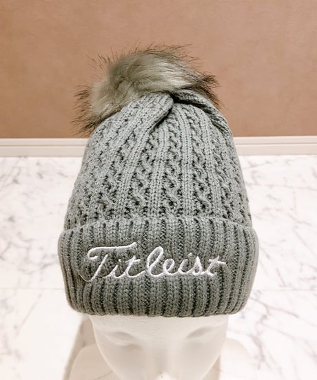 【Titleistタイトリスト】ニットキャップ ファー付きニット帽子