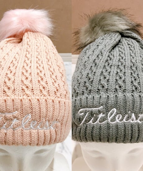 【Titleistタイトリスト】ニットキャップ ファー付きニット帽子