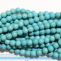 【123】1連約40cm約50個90円・合成ターコイズ・約8mm玉