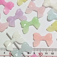 【16】30g約15個100円・アクリルビーズ・ゼリー風・リボン・MIXカラー