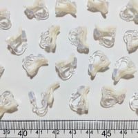 【27】20個(10ペア)100円・クリップ式イヤリング金具・ホワイト