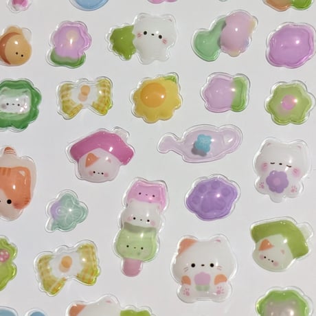 【お一人様2枚まで】【86】1枚60円・猫・3Dシール