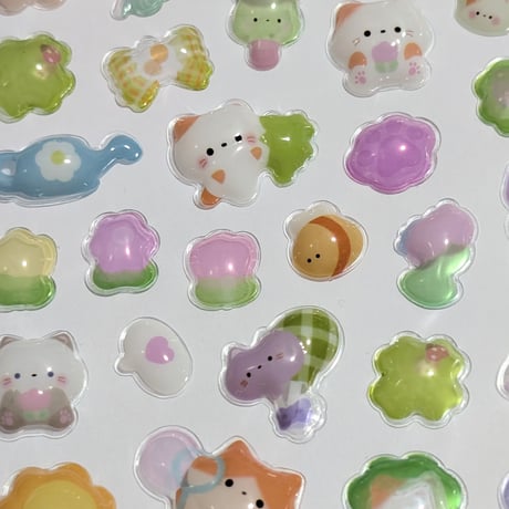 【お一人様2枚まで】【86】1枚60円・猫・3Dシール