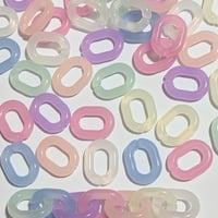 【19】30g100円・アクリルチェーン・ゼリー風・MIXカラー