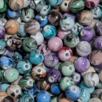 【102】30g約110個100円・アクリルビーズ・MIXカラー・約8×7.5mm