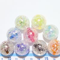【54】1個10円・アクリルビーズ・クラック・約20㎜玉・10カラー