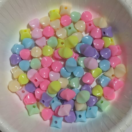 【103】30g約90個100円・アクリルビーズ・ランタン・MIXカラー・