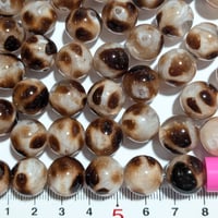 【143】1個10円・アクリルビーズ・豹柄・約14mm玉