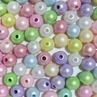 【91】30g100円・アクリルビーズ・ラウンド・MIXカラー・約8mm玉