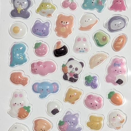 【お一人様2枚まで】【90】1枚60円・色々な動物・3Dシール
