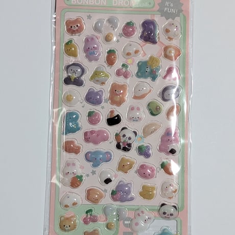 【お一人様2枚まで】【90】1枚60円・色々な動物・3Dシール