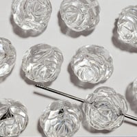 【20】1個15円・アクリルビーズ・薔薇・クリアカラー