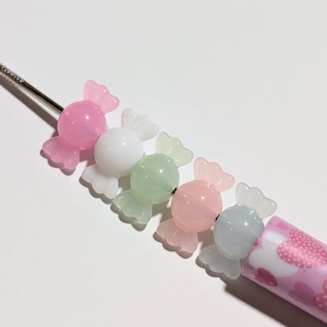 【59】30g約59個100円・アクリルビーズ・キャンディ・MIXカラー