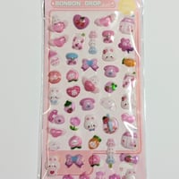 【お一人様2枚まで】【84】1枚60円・うさぎ・ピンク・3Dシール