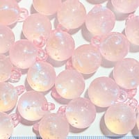 【36】1個10円・アクリルチャーム・グリッターパウダー・蓄光・ピンクカラー