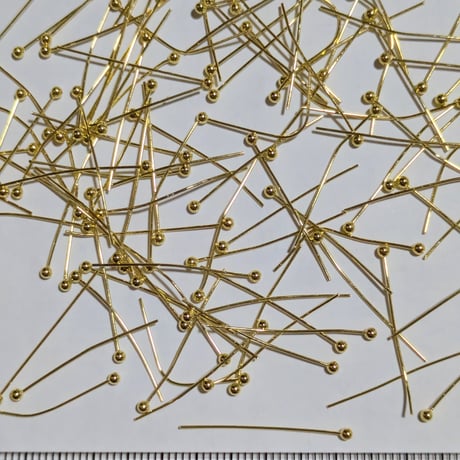 【99】10g100円・丸ピン・ゴールドカラー・約25×0.5mm