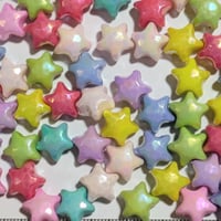 【94】30g100円・アクリルビーズ・星・多面カット・オーロラMIXカラー