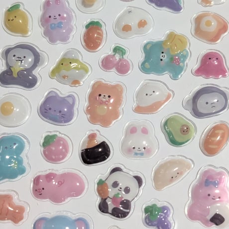 【お一人様2枚まで】【90】1枚60円・色々な動物・3Dシール