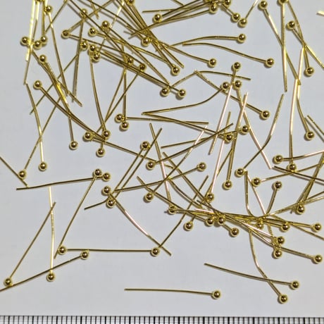 【98】10g100円・丸ピン・ゴールドカラー・約20×0.5mm