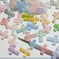 【30】30g100円・アクリルビーズ・クロス・フロスト・金箔・MIXカラー