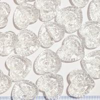 【52】1個10円・ガラスビーズ・ハート・花・クリア