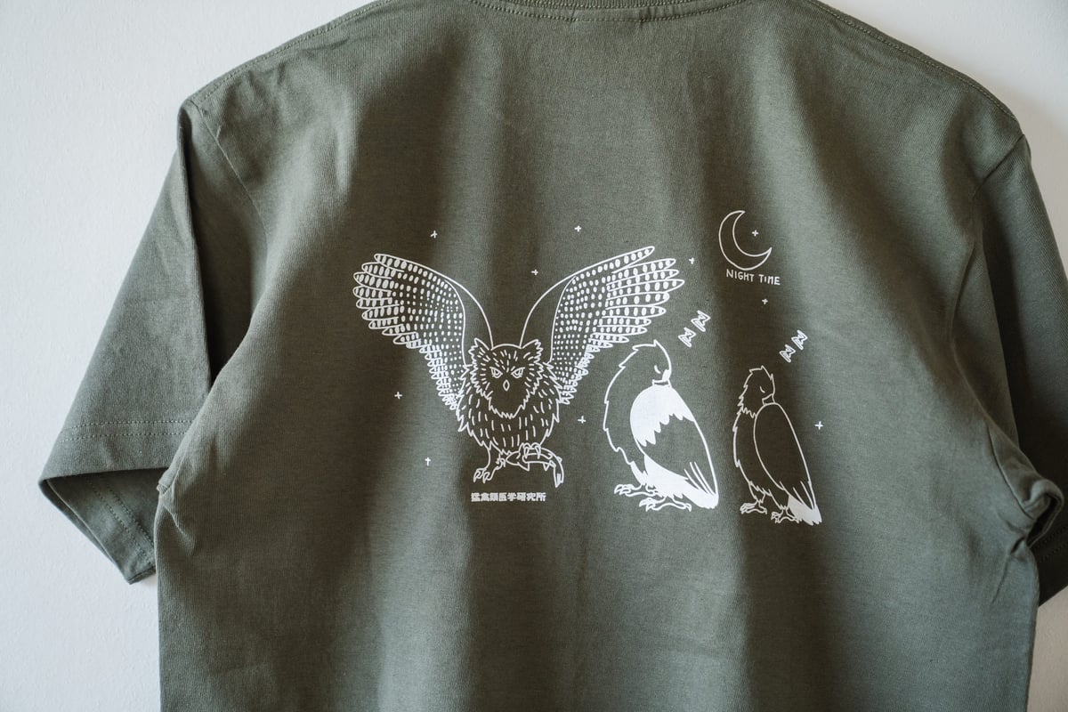 最終お値下げ　45RカーキTシャツ 在庫限り※DAY＆NIGHT Tシャツ【カーキ】 | 猛禽類医学研究所