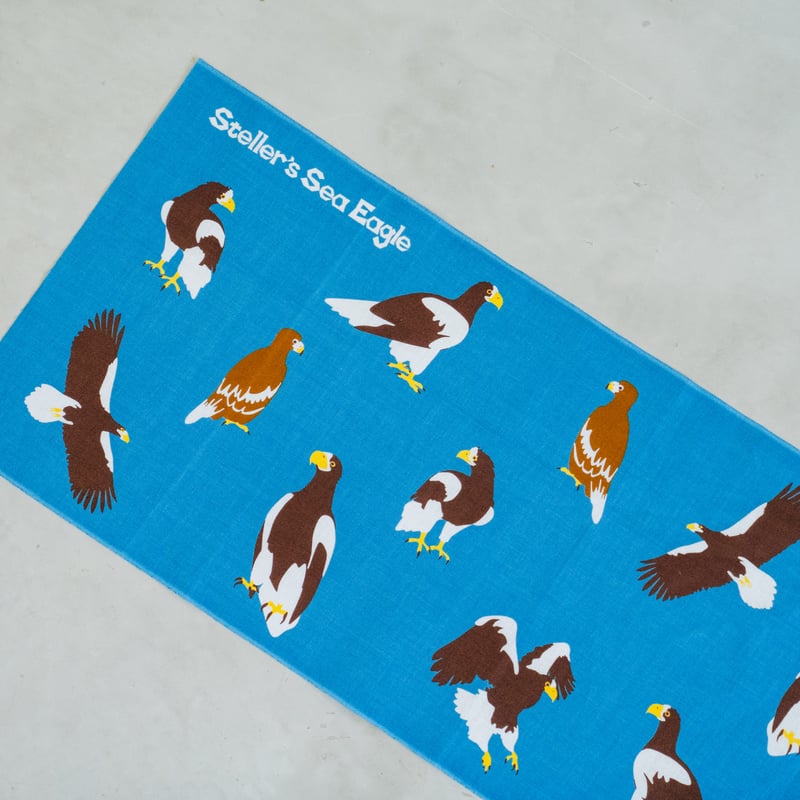 オオワシ日本手拭い | 猛禽類医学研究所オリジナル・グッズショップ