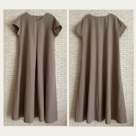 25Summer Collection布帛フレアワンピース　sizeL