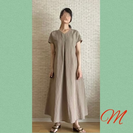 25Summer Collection布帛フレアワンピース　sizeM