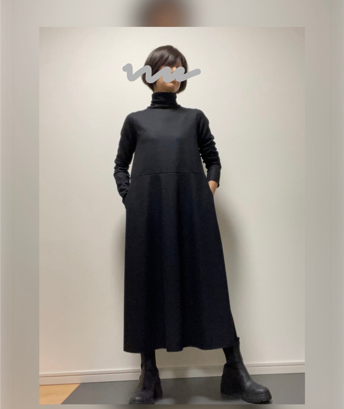 CPG ホワイトタートルネックワンピース セール】 【洗える】ウールカシミヤ タートルネック ニット