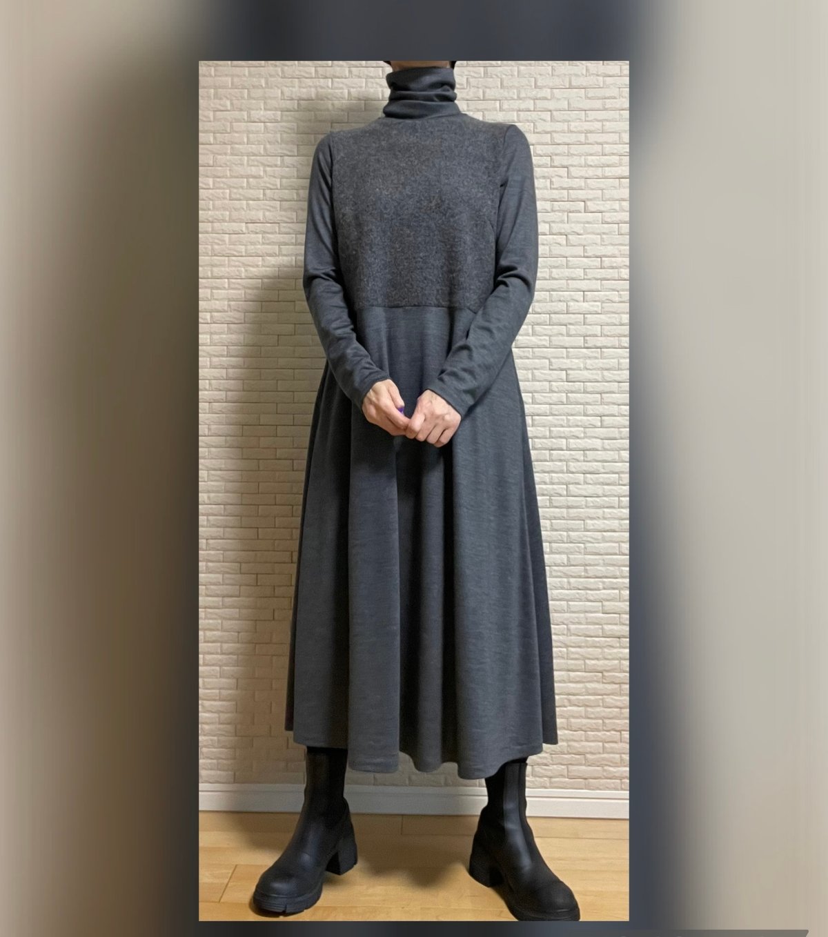genten ゲンテン タートルネック　ニットワンピース タートルネックニットワンピースL | h. closet