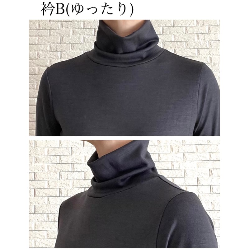 タートルネックニットワンピースL | h. closet