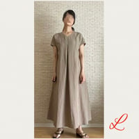 25Summer Collection布帛フレアワンピース　sizeL