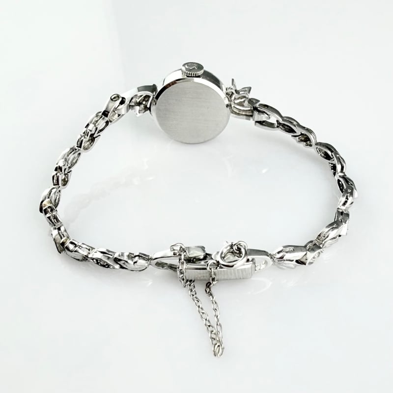 オメガ レディースアンティークウォッチ 14金ホワイトゴールド